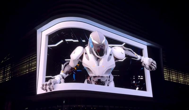 太阳集团tyc539超8K裸眼3D巨屏点亮；翟